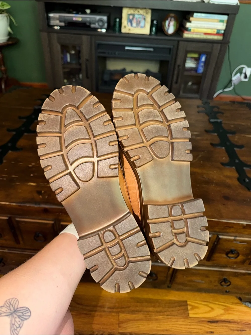 Sols Maddie Chunky Platform Leather Loafer Size 8